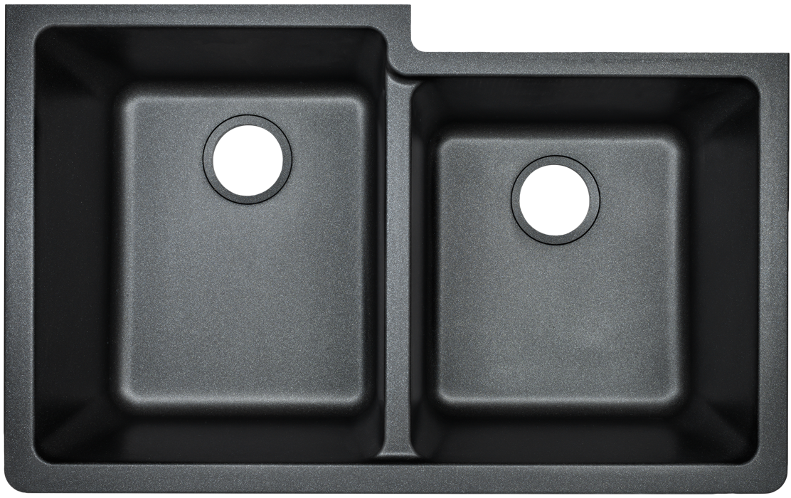 Granítis Undermount Granite Composite Sink - Madison N-175 Black Onyx