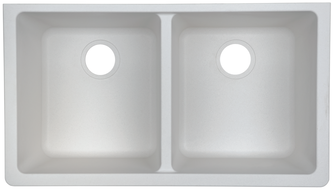 Madison-N-200-White Double Bowl Sink