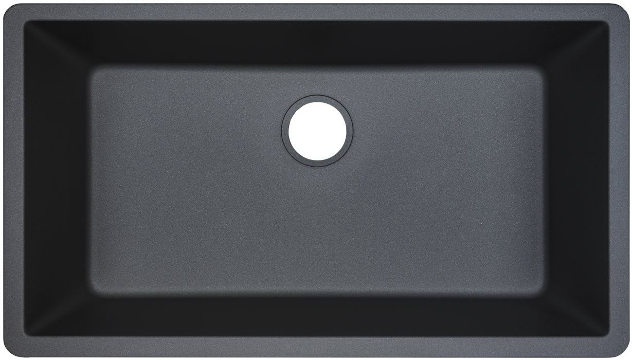 Granítis Undermount Granite Composite Sink - Virtus N-100 Black